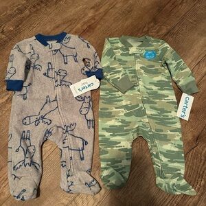 NEW Carter's baby boy 3 month sleepers pajamas